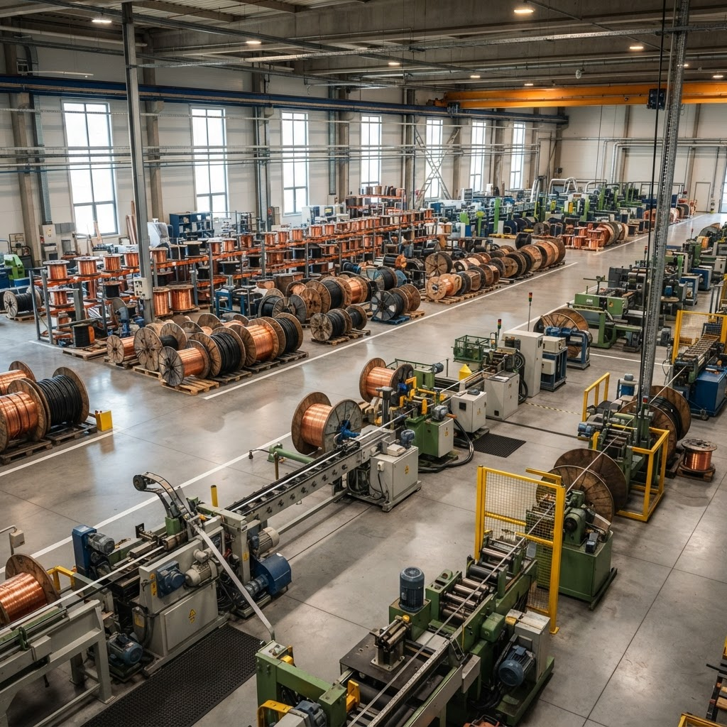 Electron Beam Technologies wire and cable manufacturing plant floor